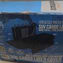 Bulldogology Cargo Mesh SUV Cargo Liner for Dogs  Waterproof Heavy Duty Pet Trunk Protector, 55 x 106 with Mesh Window & 60/40 Split Fit (XL, Black)