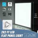 2X2 FT LED Flat Panel Light, 45W, 5625LM, 3000K/4000K/5000K Color Temperature Adjustable, Dimmable 0-10V Drop Ceiling Light - ETL, DLC (4 Pack)