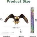 Fake Owl to Keep Woodpecker Away from House 5PCS Flat Garden Owl Woodpecker Scare Devices Hanging Hawk with Reflective Tape Plastic Owl to Scare Pigeon for Balcony Outdoor Porch Patio Roof Windows