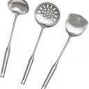 304 18/10 Stainless Steel Kitchen Utensils Set 3 Pack Cooking Utensil, Spatula, Soup spoon, Leaking shovel, Kitchen Tools Set (3)