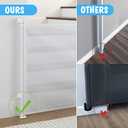 Cumbor Retractable Baby Gates, Mesh Dog Gate for The House, Baby Essentials Extends to 55" Wide, Wide Pet Gate 33" Tall, Long Child Safety Gates for Stairs, Doorways, Hallways, Indoor/Outdoor(White)