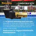 W3SP2615X202S 2-Speed 2.0 HP 220V-230V Inground Pool Pump Replacement for Hayward SP2615X202S Super Pool Pump Dual-Speed for In-Ground Swimming Pools and Spas