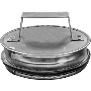 Repa Market 4 Inch Metal Tee Cap with Handle and Rubber Gasket Galvanized Steel Round Duct End Cap Weatherproof Pipe Cover for Indoor and Outdoor Use Easy Push-In Installation
