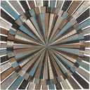 Deco 79 Wood Starburst Handmade Home Wall Decor Carved Wall Sculpture, Wall Art 36" x 1" x 36", Multi Colored (36L" x 36W")
