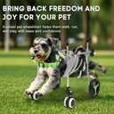 4-Wheel Dog Whee/lchair for Back Legs - Adjustable Pet Mobility Cart, Lightweight & Detachable, Helps Small Dogs Under 13 lbs Walk, Run & Play Again