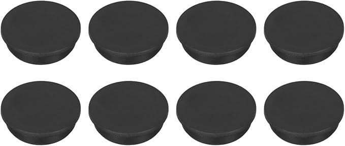 MECCANIXITY 8pcs T-Shaped Silicone Plugs 51.3mm 2 Inch Dia Snap in Plug Hole Seal Cover Round Rubber Stopper for Kitchen Rubber Bulkheads Waterproof Sealing Plugs Black