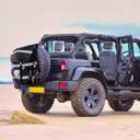 1 Pack Spare Tire Trash Bag Offroad Spare Tire Storage Bags Heavy Duty Truck Tailgate Trash Large Recovery Gear Firewood Camping Cargo Storage Bag for Truck SUV Car, 3 Reflective Strips