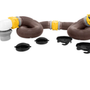 Camco Revolution Sewer Hose Kit with 360 Degree Swivel Fittings and 4-in-1 Elbow Adapter, Universal Fit, 20 Feet (39634)