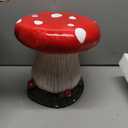 Mushroom Stool Home Shoe Stool Kid's Room Decor Outdoor Garden Simulation Large Mushroom Chair Garden Decor Courtyard Park Lawn Art Sculpture Decoration (RED), 12.56 inches * 9.45 inches * 12.56 inches