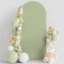 Wokceer 6FT Wedding Arch Cover Spandex Fitted Wedding Arch Stand Covers Round Top Sage Green Chiara Arch Cover for Birthday Party Ceremony Banquet Decoration
