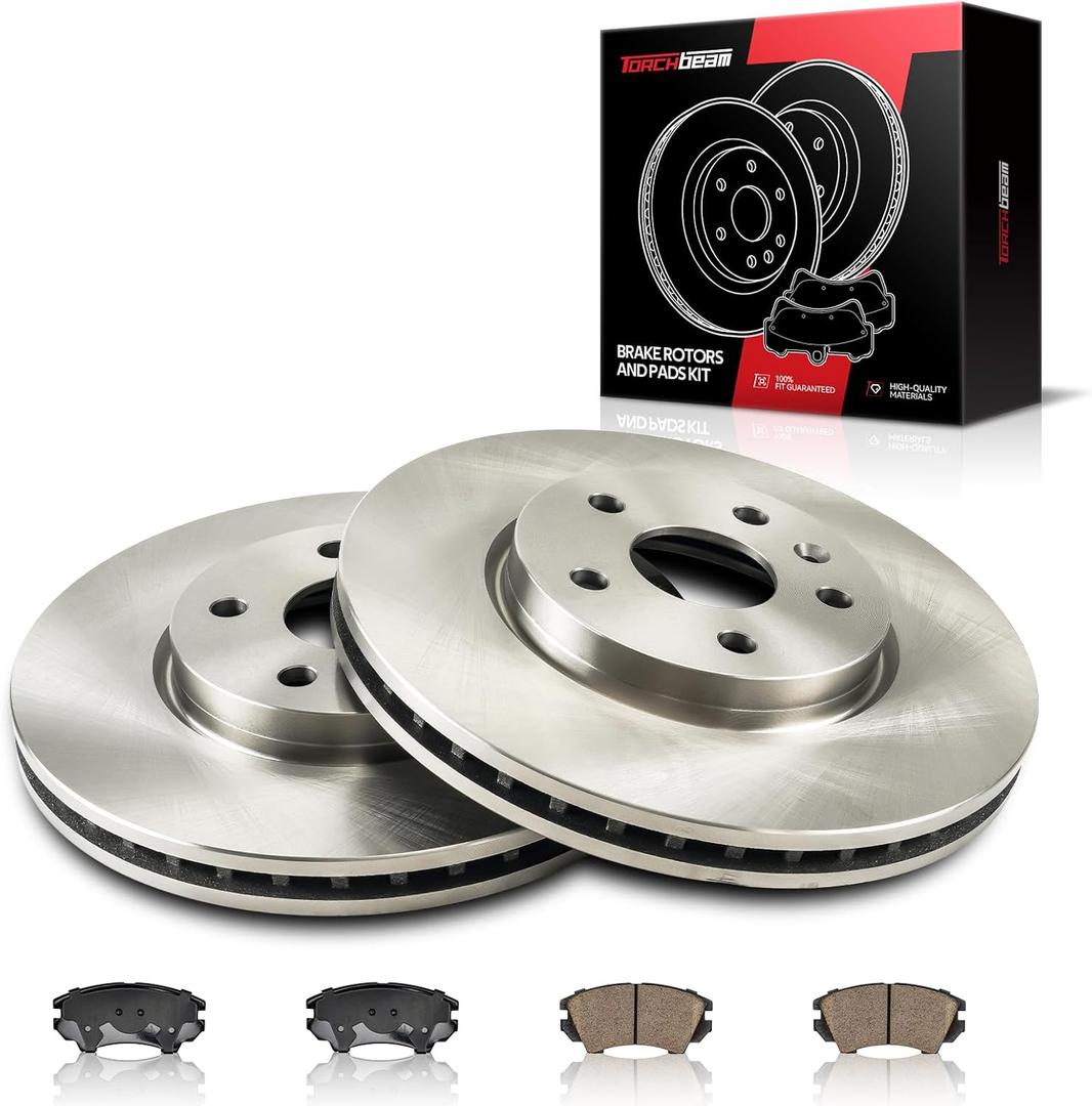 Torchbeam 12.63" Front Brakes and Rotors Kit Brake Kit Compatible with Chevrolet 2010-2015 Camaro 3.6L, 55174 D1404