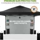 Tunbne 12X12 Pop Up Canopy Tent Outdoor with 1 Sidewalls, One Push Setup