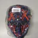 2 x KZATVECY Halloween LED Purge Mask for Adults Scary Light Up Mask for Men Women Cosplay Costume Masquerade Parties Gift (Red)