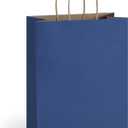 BagDream Gift Bags 10x5x13 25Pcs Kraft Paper Shopping Bags with Handles, for Gifts, Business, Merchandise, Retail, Birthday Party Favor, Navy Blue Recycled Paper Sacks