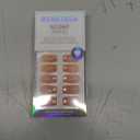 BTArtbox Press on Nails Coffin - Gold Rose French Tips Press On Nails Short for Women, Cat Eye Nail Tips, Glitter Fake Nails with Glue, Glue On Nails in 16 Sizes - 32 Nail Kit, Gold Dust
