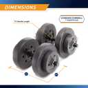 Marcy 40 lbs Adjustable Dumbbell Set with Collars for Home Gym Bodybuilding, Weight Training, Strength Training
