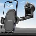 APPS2Car Suction Cup Phone Mount, Universal Phone Holders for Your Car Windshield/Dashboard/Window, Cell Phone Holder Car with Sticky Gel Pad, Compatible with iPhone, Samsung, All Cellphone (Black-1st Version)