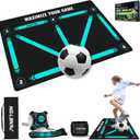 Soccer Training Equipment,Soccer Training Mat Improve Strength,Agility and Coordination,Anti-Slip Silent Absorption Soccer Footwork Training Mat,Soccer Trainer for Indoor/Outdoor Drills