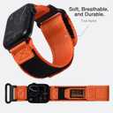 Nereides Compatible with Apple Watch Series 11 Band Series 10/9/8/7/6/5/4/SE/SE2/SE3, Nylon Sports Strap with Woven Design for 42mm/40mm/41mm/38mm (L, Orange)