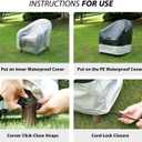 Patio Chair Covers for Outdoor Furniture Waterproof 2 Pack, Patio Sofa Cover Lounge Deep Seat Cover with Air Vent Fits up to 32"W37"D36"H inches, Black&Silver.