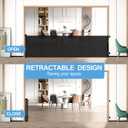 Veraste Retractable Baby Gate,Mesh Baby Extra Wide Gate,Extra Long Dog Gate,33" Tall,Large Extends up to 150" Wide,Child Safety Extra Large Gate for Doorways, Stairs, Indoor/OutdoorBlack,33"x150"