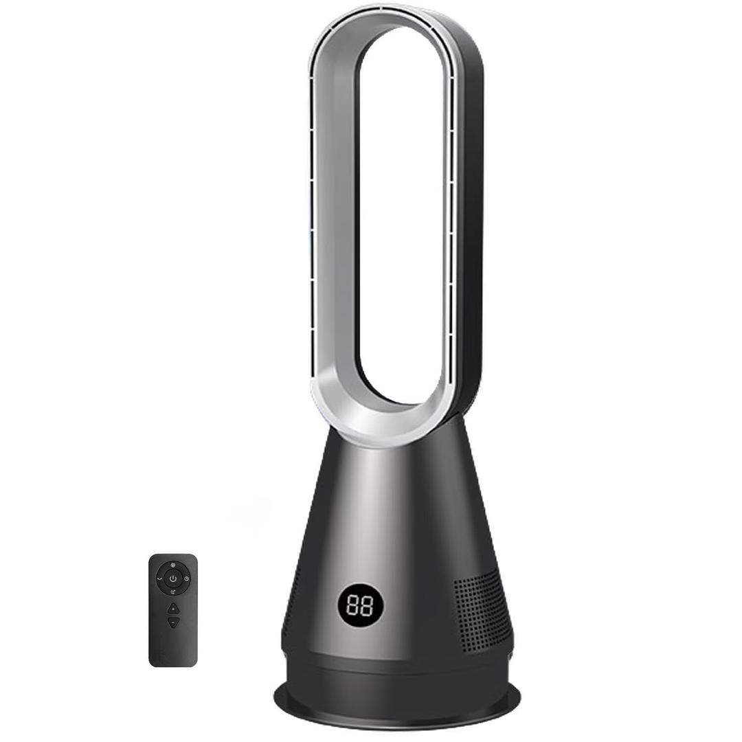 22" Small 32dB Silent Bladeless Tower Fan with Remote, Magnetic Washable Filter, LED Display, 8 Speed Settings, 80 Oscillation, 1-9H Timer, 30W Energy Saving for Indoor Use Bedroom and Office