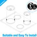 4 Pack Black Porcelain Burner Drip Pan By AMI PARTS - Replacement for Ge Hot-point Range Cooktop Includes 1 8-Inch and 3 6-Inch Drip Pans