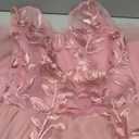 IDOPIP Flower Girl Lace Dress for Kids Wedding Bridesmaid Pageant Party Formal Long Gown Princess Communion Tulle Bow Dresses (11-12 Years, Dusty Pink)