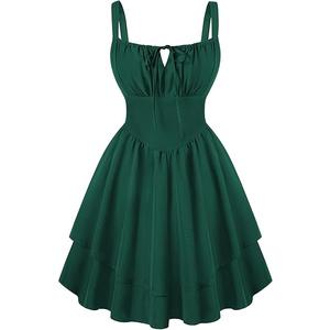 Corset Mini Dress for Women Teens 2026 Summer Ruffle Sundress Graduation Homecoming Dresses, S