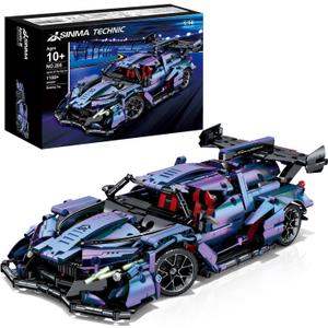 Technic Sports Car Building Blocks 1:14 Apollo IE Raceing Car Model Building Kit Speed Champions MOC Construction Toy for Adults,Collectible Sports Cars for Boys Age 12-16 8-14(1108 Pieces)