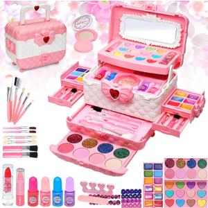 Kids Makeup Sets for Girls - Kids Makeup Sets for Girls 5-8, Maquillaje para Nias, Play Make Up Kit, Best Toys for Little Girl,Princess Toddler Kid Stuff, Ages 3456789 10 Year Old Girl Birthday Gifts