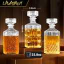3PCS Whiskey Decanters, 33.8oz Liquor Decanter Set for Men Glass Decanters for Liquor, Bottles for Alcohol, Presents for Dad, Tequila Decanters Creative Presents for Man, Home Bar Decorations