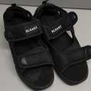 Diabetic Sandals for Men Wide Toe Swollen Feet Adjustable for Foot Pain ReliefOpen Toe Casual Athletic Sandals for Outdoor Beach Travel Summer (Mx-160-black)