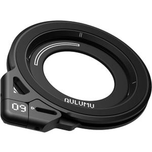 Aulumu G09 Magnetic Ring Grip | Omnidirectional Rotation | MagSafe Compatible | Aluminum Alloy Construction | Stable Dual-Sided Magnetic Attachment | Includes Handle Ring Phone Stand- Black