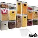 Amazon.com: Reli. Airtight Food Storage Containers with Lids (16 Sets) | Kitchen Organizers and Storage Pantry Organizers | BPA Free Plastic Food Containers | Super Variety Pack w/Measuring Cup, 18 Labels, Pen: Home & Kitchen