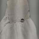 Farmhouse Boho Linen Button Arched Valance Curtains for Kitchen Window Dining Room Cafe Valance for Small Windows Bathroom Macrame Valances Rod Pocket 1 Panel (Beige Arched, W78 L35 inch)