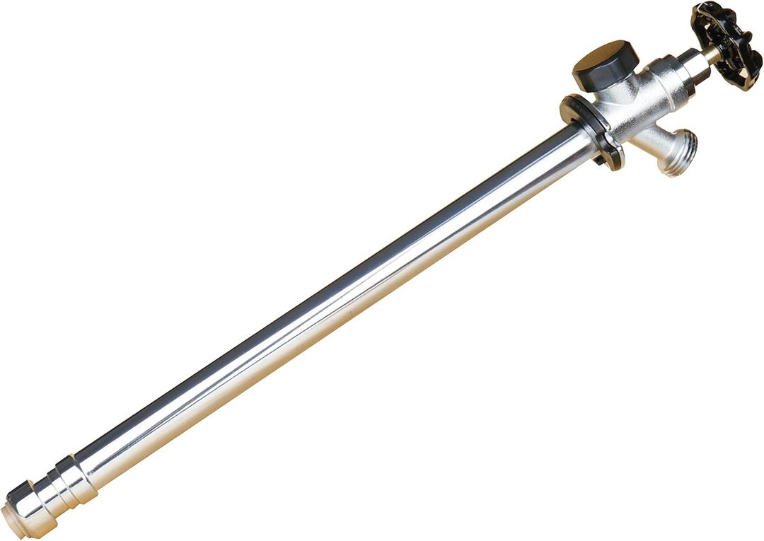 WHK 12 Inch Frost Free Outdoor Faucet Sillcock 1/2 x 3/4 Inch MHT, Frost Proof Outdoor Faucet Bib with 1/2" Push-to-Connect Plumbing Fittings, Brass Push Fit Connector for Copper, PEX, CPVC Pipe