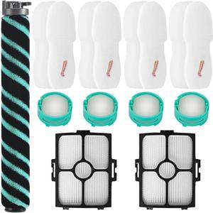 HZ4002 Replacement Filter Kit For Shark Power Detect Ultra-Light Corded Stick Vacuum HZ4002 HZ4000,1 Roller Brush, 2 Pack Hepa Filters+ 4 Pack Foam & Felt Filters + 4 Aroma