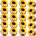 Patelai Sunflower Napkin Ring Holders Farmhouse Spring Napkin Rings for Sunflower Wedding Party Table Decoration(20 Pieces)
