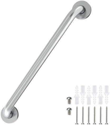 16 Inch Grab Bars for Bathtubs and Showers Brushed Nickel, Safety Shower Grab Bars for Seniors Elderly Handicapped, Handicap Grab Bars for Shower with Concealed Screws, Tesuchan