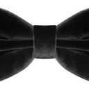 Men's Velvet Bow Tie, Pre-Tied Adjustable Bowties, Silk Black Neckties for Men Women for Party Business Gift