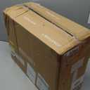 JONATHAN Y 27.5" White/Gold Modern Alabaster LED Table Lamp for Home Decor, White Linen Shade, Coastal Nightstand Lamp with Built-in Base Accent Light JYL6201A