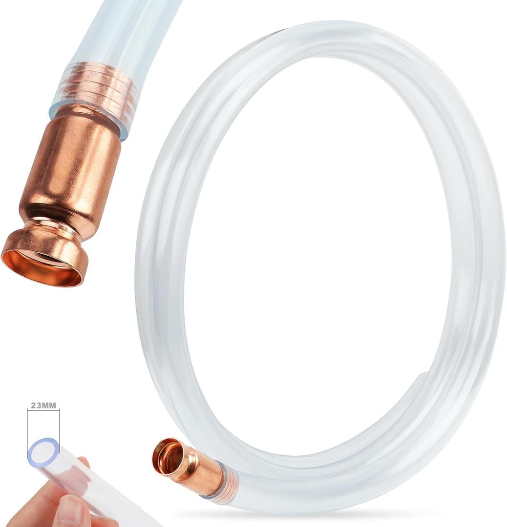 HORUSDY Diesel Mechanical Gas Siphon 10FT Multi-Purpose Super Easy Siphon Pump,3/4" Valve Virgin Grade Tubing Safe