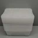 IRIS USA 13 QT Plastic Storage Box with Lid and Latches - 6 Pack - BPA-Free, Discreet Organizing Solution, Durable Nestable Stackable Containers, Secure Pull Handle - Pearl