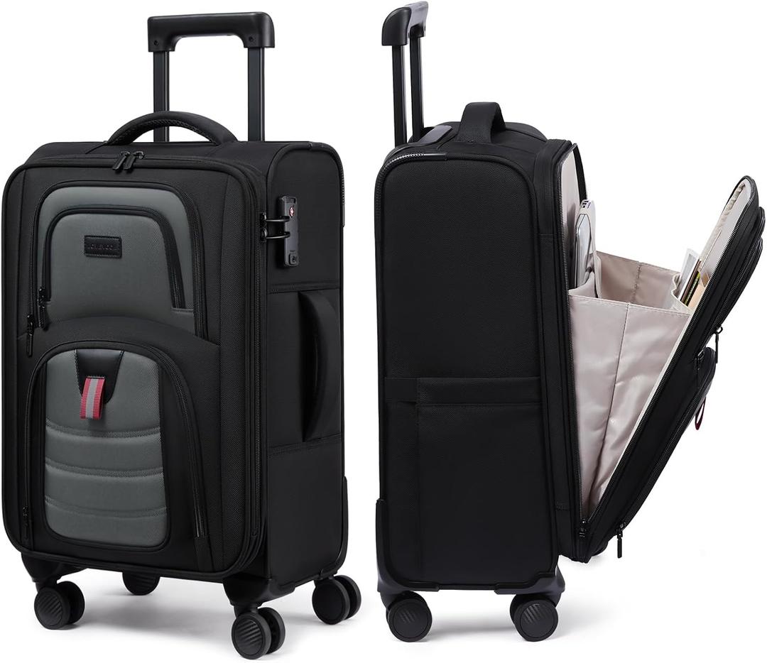LOVEVOOK Carry On Luggage 22x14x9 - Airline Approved Spinner Suitcase, Medium-22inch