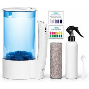 Eco One Portable Hypochlorous Acid (HOCL) Generator Machine, DIY Multi-Purpose Cleaner & Disinfectant, Includes Test Strips, Microfiber Cloth and Fine Mist Sprayer