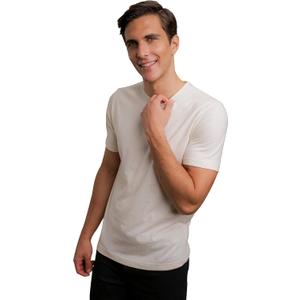 Cottonique Hypoallergenic T-Shirt for Men with Skin Allergies and Sensitive Skin (Medium, Ivory)
