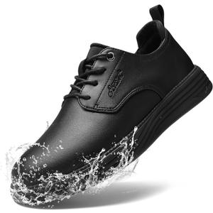 ARISIC Non Slip Work Shoes for Men Waterproof Oil Resistant Slip On Lightweight for Food Service Kitchen Chef Restaurant Classic Casual Walking Dress Shoes (13.5 Women/12 Men, Black)