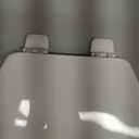 Centoco Wooden Toilet Seat Round, Closed Front with Cover, Residential, Made in the USA, 700-001, White