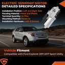 GEARLAST Sunroof Motor Compatible with Ford Explorer 2011-2017 Left and Right, 2-PCS Set Replaces# BB53-15B689-AB BB5Z15790A